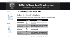 Desktop Screenshot of california-security-guard-card.com